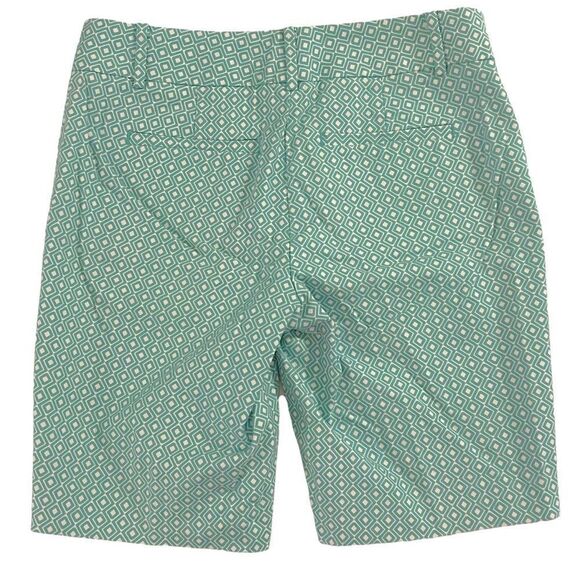 LOFT Marisa Geo Print Stretch Cotton Walking Shorts With 10” Inseam, size 00 - Picture 3 of 7